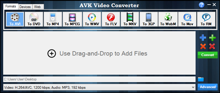 AVK Video Converter. Click to see the full-size image.